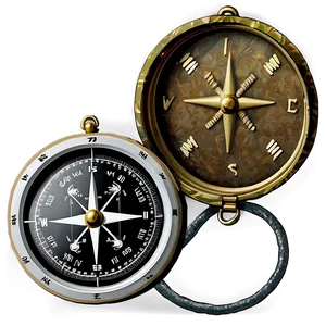 Compass In Forest Setting Png 05042024 PNG image