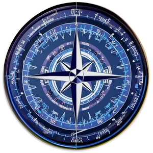 Compass Rose Blueprint Png 05042024 PNG image