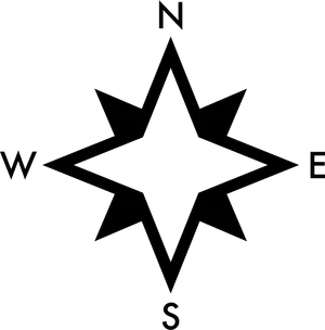 Compass Rose Cardinal Directions PNG image