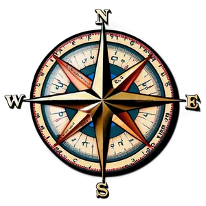 Compass Rose For Orienteering Png 05252024 PNG image