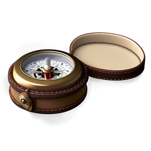 Compass With Leather Case Png Cea PNG image