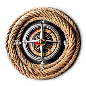 Compass With Rope Border PNG Kat