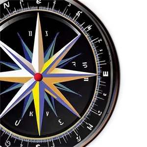 Compass With Star Design Png 05042024 PNG image