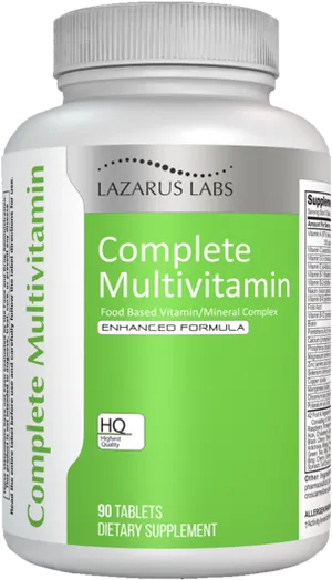 Complete Multivitamin Bottle Lazarus Labs PNG image