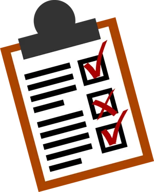 Completed Checklist Clipboard PNG image