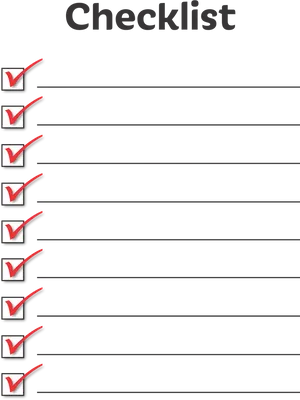 Completed Checklist Vector PNG image