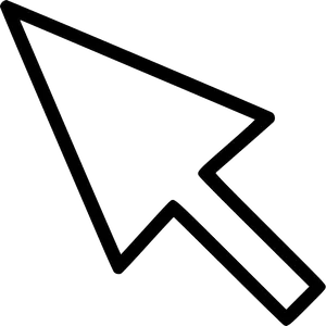 Computer Cursor Outline Graphic PNG
