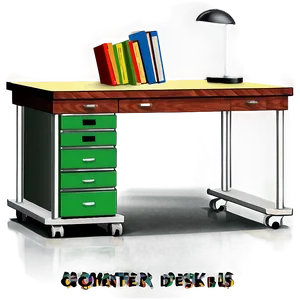 Computer Desk On Wheels PNG 7 PNG