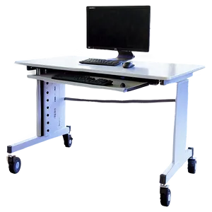 Computer Desk On Wheels PNG Vop