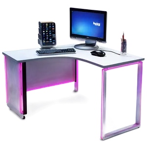 Computer Desk With Led Lights PNG 06262024 PNG