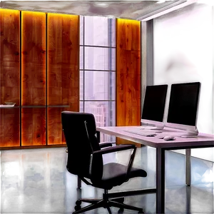 Computer Mockup In Office Setting PNG 06282024 PNG