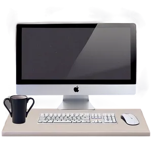 Computer Mockup In Workspace PNG 06282024
