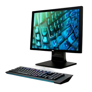 Computer Mockup With Background PNG 32