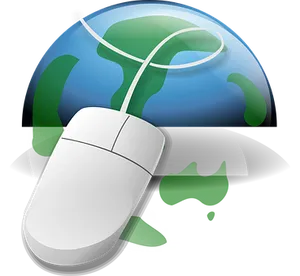 Computer Mouse World Concept PNG image