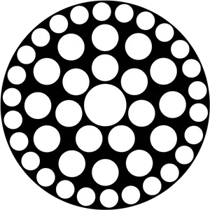 Concentric Circles Blackand White Pattern PNG image