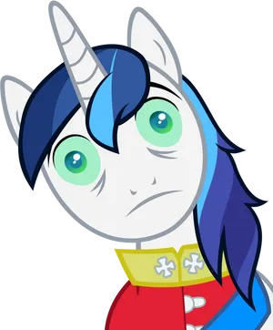 Concerned Unicorn Cartoon Character PNG image