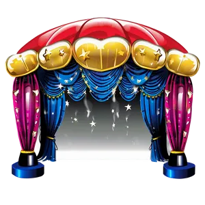 Concert Stage With Balloons PNG Ayk7