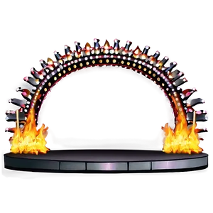 Concert Stage With Pyrotechnics PNG 43