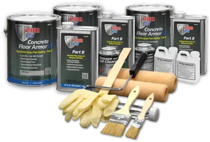 Concrete Floor Epoxy Coating Kit PNG image