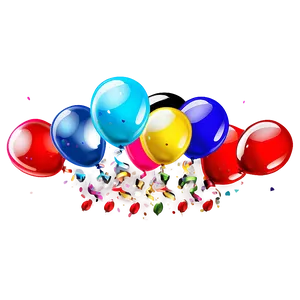 Confetti Balloons PNG 05042024