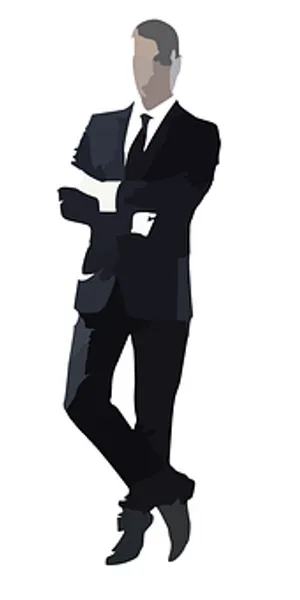 Confident Businessman Silhouette