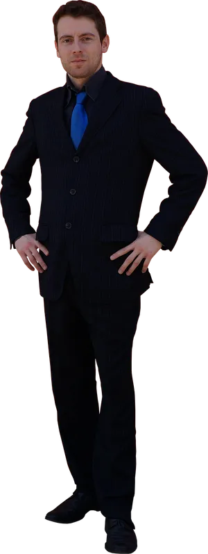 Confident Businessmanin Suit PNG image