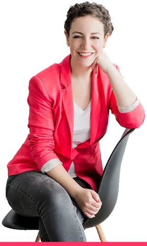 Confident Businesswoman Casual Pose PNG image