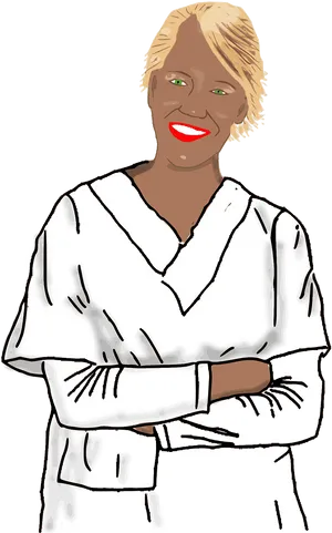 Confident Businesswoman Illustration PNG image