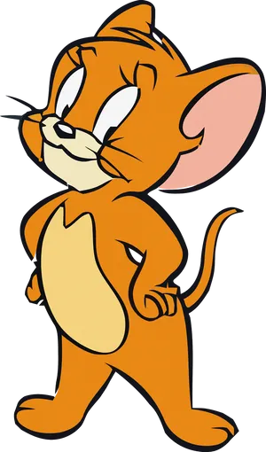 Confident Cartoon Mouse PNG