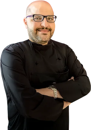 Confident Chef Portrait PNG image