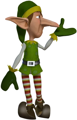 Confident Elf Character Pose