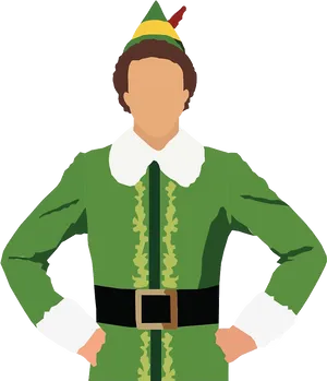 Confident Elf Costume Illustration