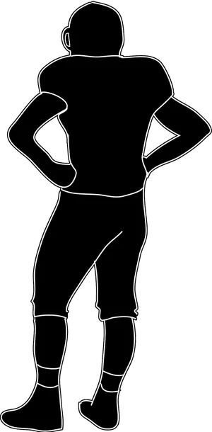 Confident Footballer Silhouette PNG
