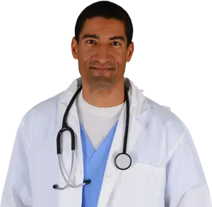 Confident Male Doctor Portrait PNG image