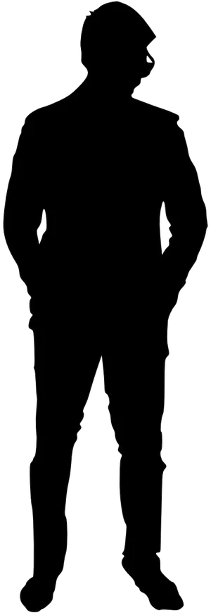 Confident Man Silhouette PNG image