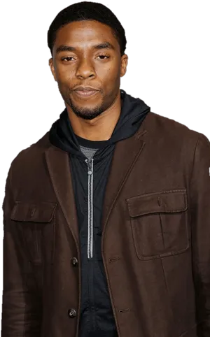 Confident Manin Brown Jacket PNG