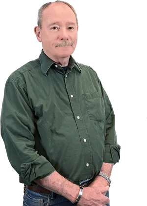 Confident Mature Man Standing PNG image