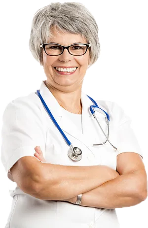 Confident Senior Physician PNG