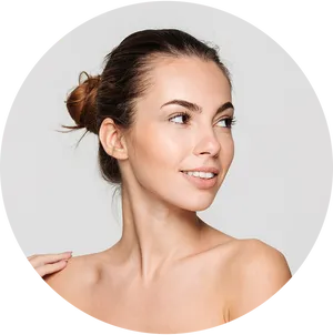 Confident Woman Glowing Skin PNG image