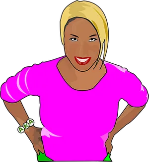 Confident Woman Vector Illustration