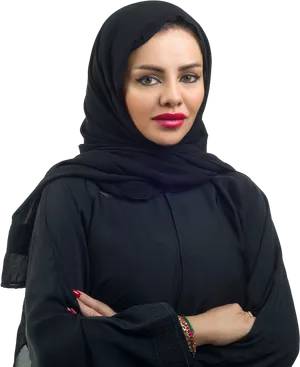 Confident Womanin Hijab PNG image