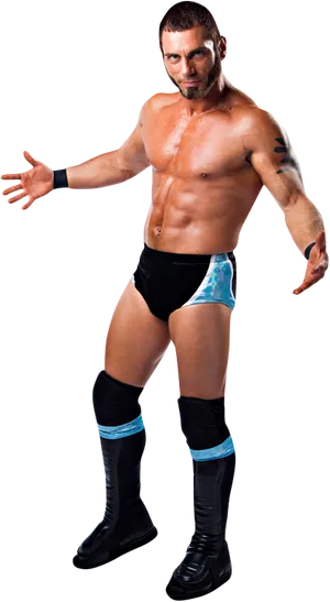 Confident Wrestler Pose_ Aries PNG image
