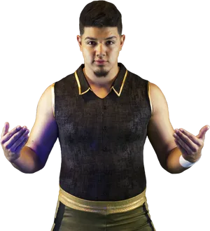 Confident Wrestler Pose PNG