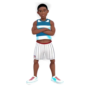 Confident Young Animated Character PNG