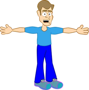 Confused Cartoon Man_ Vector