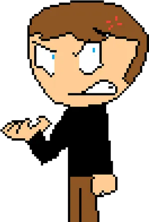 Confused Pixel Art Character PNG image