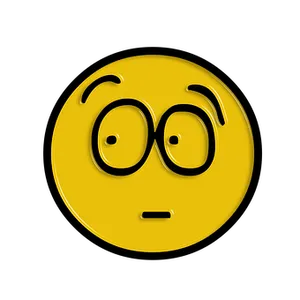 Confused Yellow Emoji PNG image