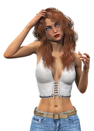 Confused3 D Character Expression
