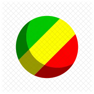 Congo Flag Graphic Ball PNG image