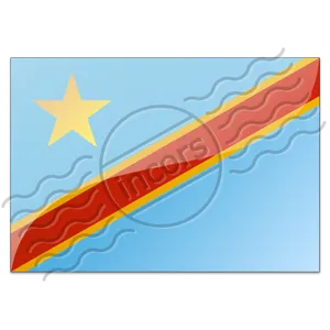 Congo Flag Illustration PNG image